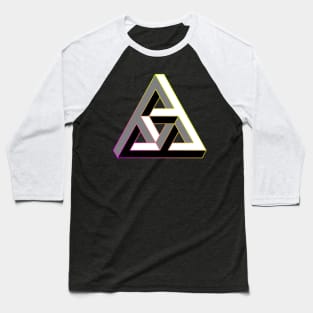 Even more impossible triangle with magenta to yellow gradient edge Baseball T-Shirt